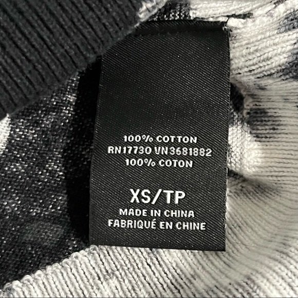 Prabal Gurung Meet The Parents Black & White Floral Print V Neck Button Cardigan - Picture 7 of 8